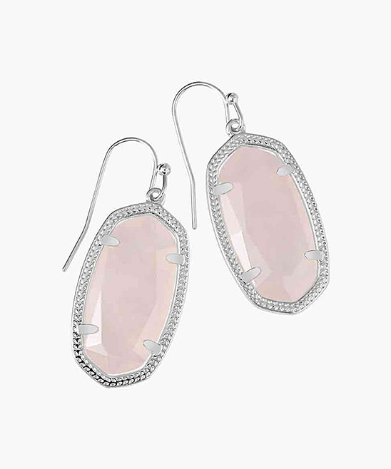 Kendra Scott Women's Earrings RHOD - Rose Quartz & Silvertone Dani Drop Earrings | Zulily