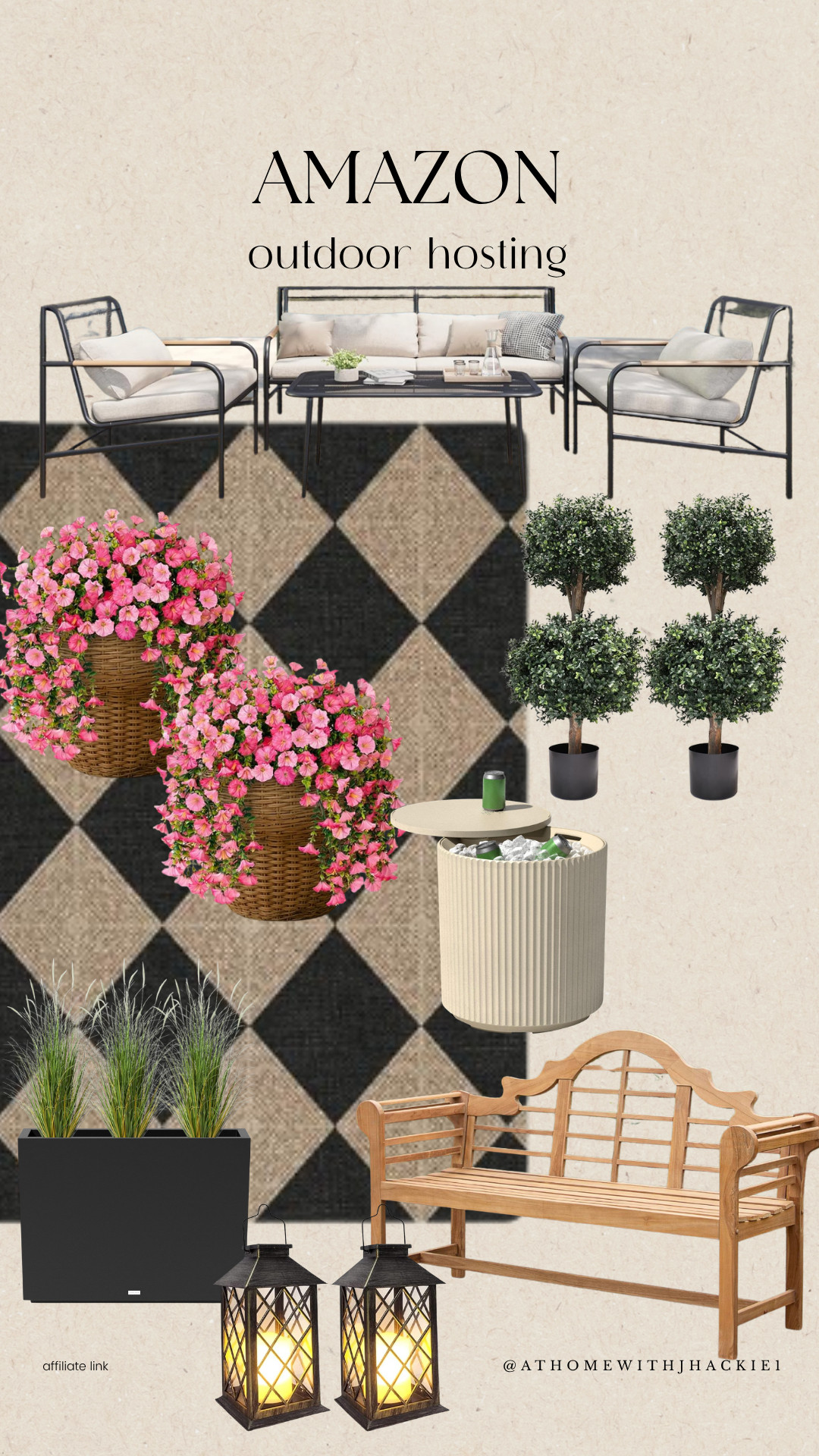 Amazon Outdoor Hosting, amazon patio furniture, outdoor patio set, outdoor hosting, backyard decor, outdoor living, outdoor rug, patio rug, outdoor bench, planter box, faux topiary trees, outdoor lanterns, outdoor cooler table, hanging flower baskets, porch decor, patio decor ideas, backyard entertaining, amazon outdoor finds, outdoor furniture, summer patio decor, garden decor

#LTKSeasonal #LTKHome #LTKSaleAlert