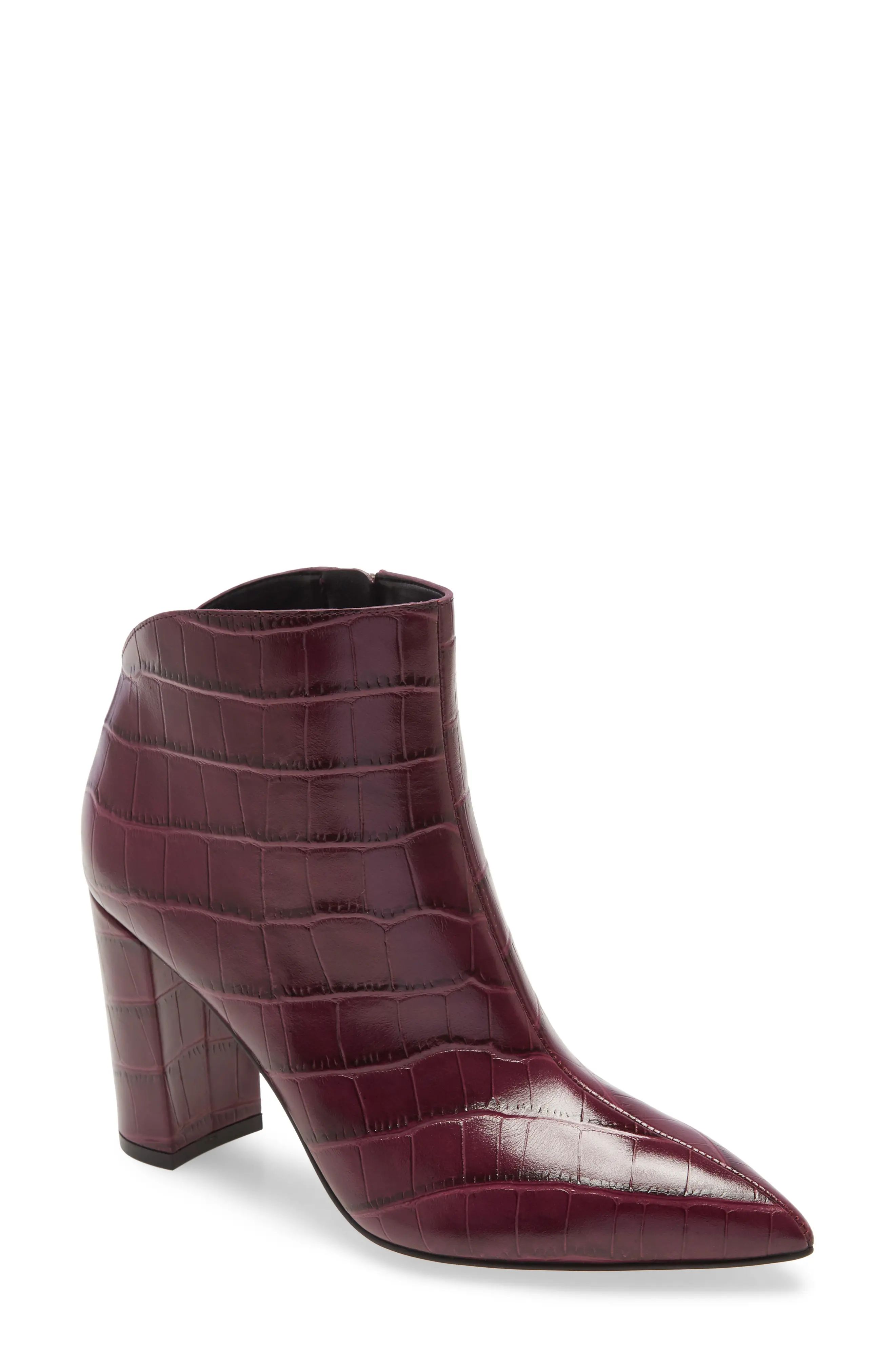 Women's Marc Fisher Ltd Unno Pointed Toe Bootie, Size 9 M - Burgundy | Nordstrom