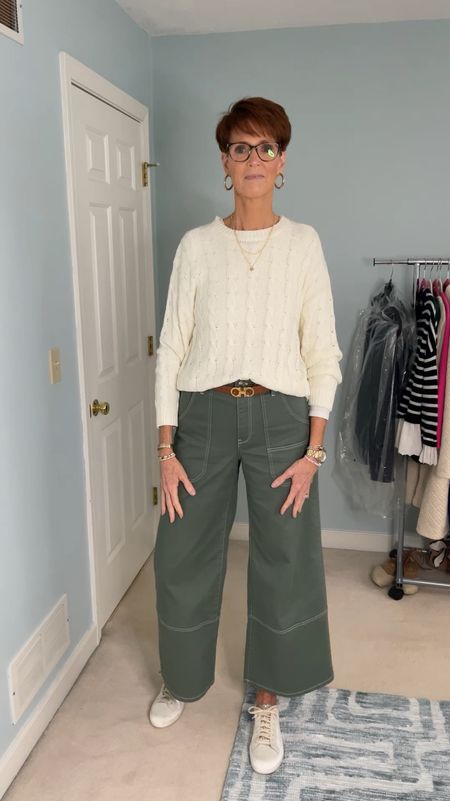 OOTD wearing a favorite white cable knit sweater with olive wide leg pants and my favorite P448 sneakers.

Over 50 fashion, tall fashion, workwear, everyday, timeless, Classic Outfits

Hi I’m Suzanne from A Tall Drink of Style - I am 6’1”. I have a 36” inseam. I wear a medium in most tops, an 8 or a 10 in most bottoms, an 8 in most dresses, and a size 9 shoe. 

fashion for women over 50, tall fashion, smart casual, work outfit, workwear, timeless classic outfits, timeless classic style, classic fashion, jeans, date night outfit, dress, spring outfit

#LTKfindsunder100 #LTKover40 #LTKstyletip