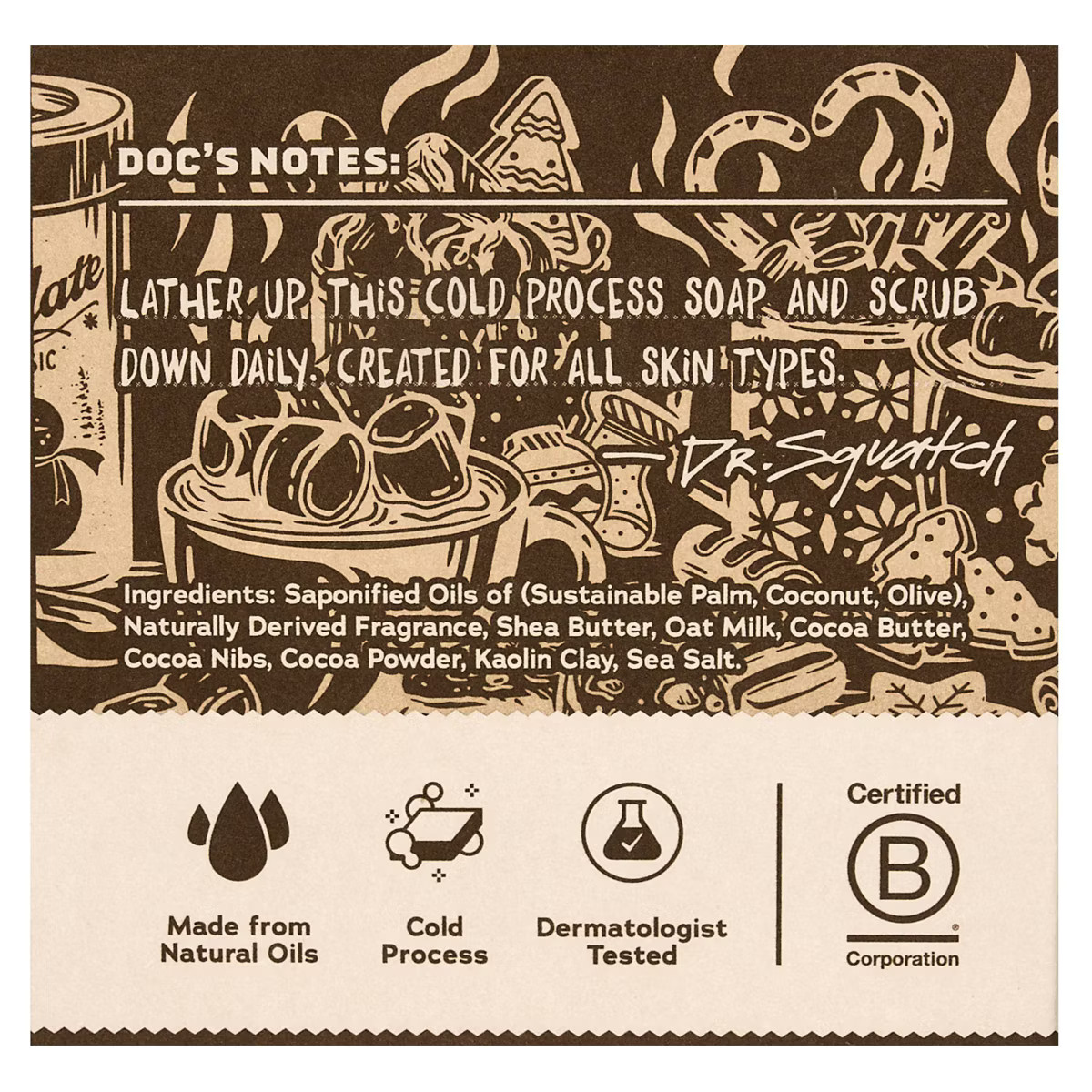 DR. SQUATCH Men's All Natural Bar Soap - Hot Choccy - 5oz | Target