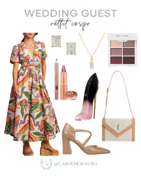 This patterned maxi dress paired with neutral heels, a YSL bag, and more, is perfect to wear for your next spring wedding!
#beautyfavorite #outfitidea #designerbag #formalwear

#LTKBeauty #LTKShoeCrush #LTKItBag