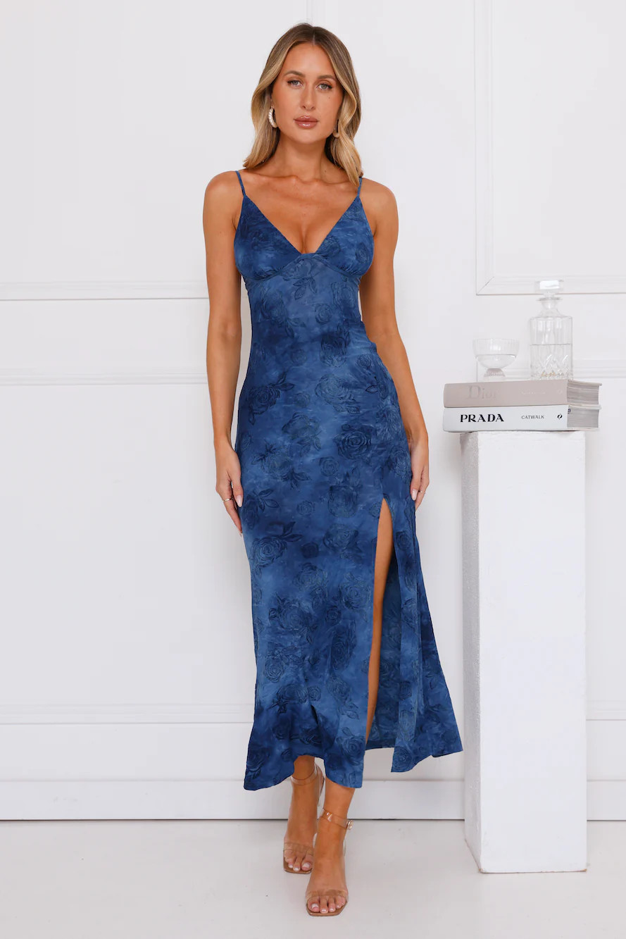 Let's Socialise Maxi Dress Blue | Hello Molly (US)