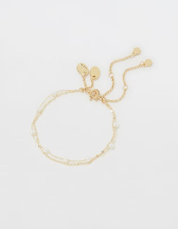 Aerie Dainty Pearl Bracelet 2-Pack | Aerie