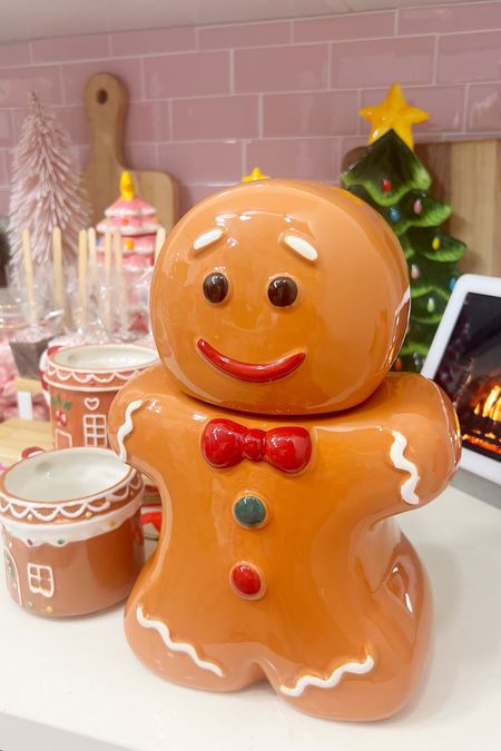 The cutest  cookie jar for your holiday kitchen. It has a seal around the edge to keep cookies fresh. 