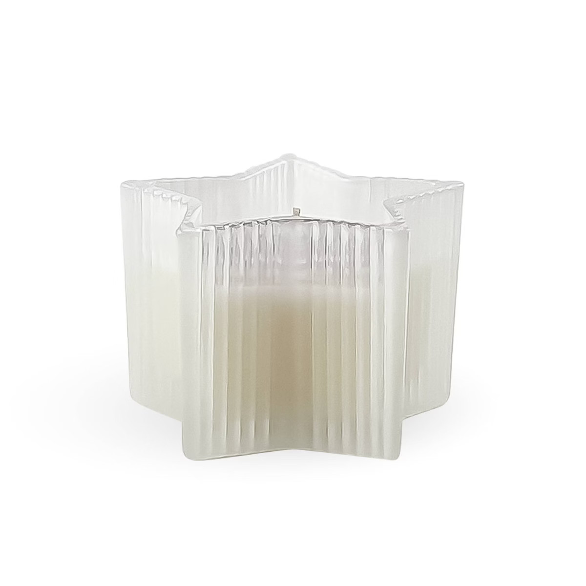 3oz Ribbed Star Glass Candle White - Bullseye's Playground™ | Target