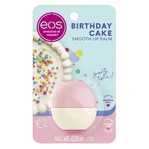 eos Natural Shea Lip Balm- Birthday Cake, All-Day Moisture Lip Care Products, 0.25 oz | Amazon (US)