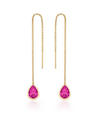 Gold Plated Chain and Crystal Dangle Earrings | Macy's