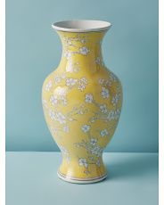 14in Ceramic Chinoiserie Vase | HomeGoods