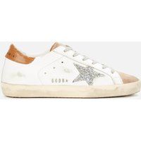 Golden Goose Women's Superstar Leather Trainers - White/Tobacco/Silver/Taupe - UK 8 | Coggles (Global)