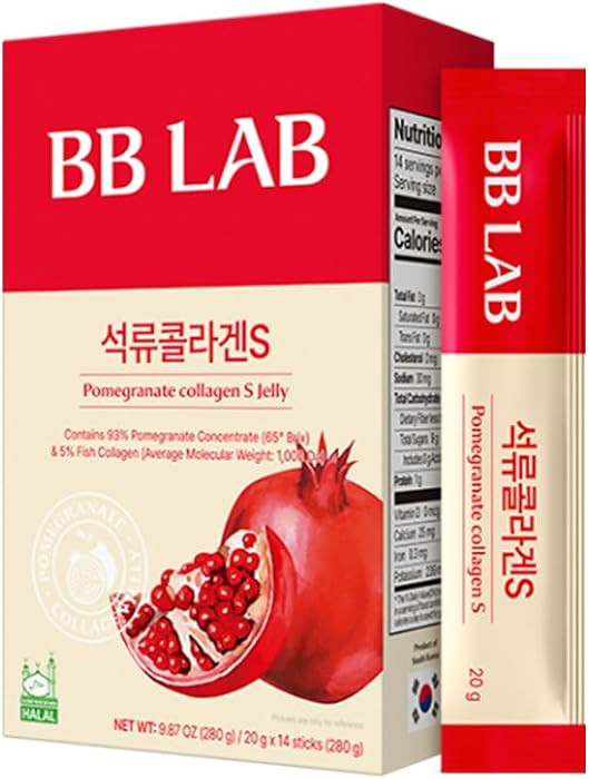 BB LAB Pomegranate Collagen S Jelly Halal, Pomegranate Collagen Sticks - Vitamin A & E for Skin G... | Amazon (US)