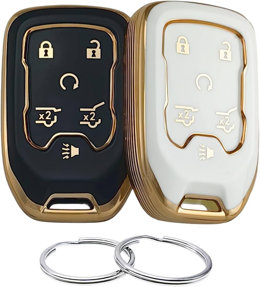 TPU Key Fob Cover Compatible with 2014-2021 Chevrolet Suburban Tahoe GMC Yukon Yukon XL HYQ1AA (B... | Amazon (US)