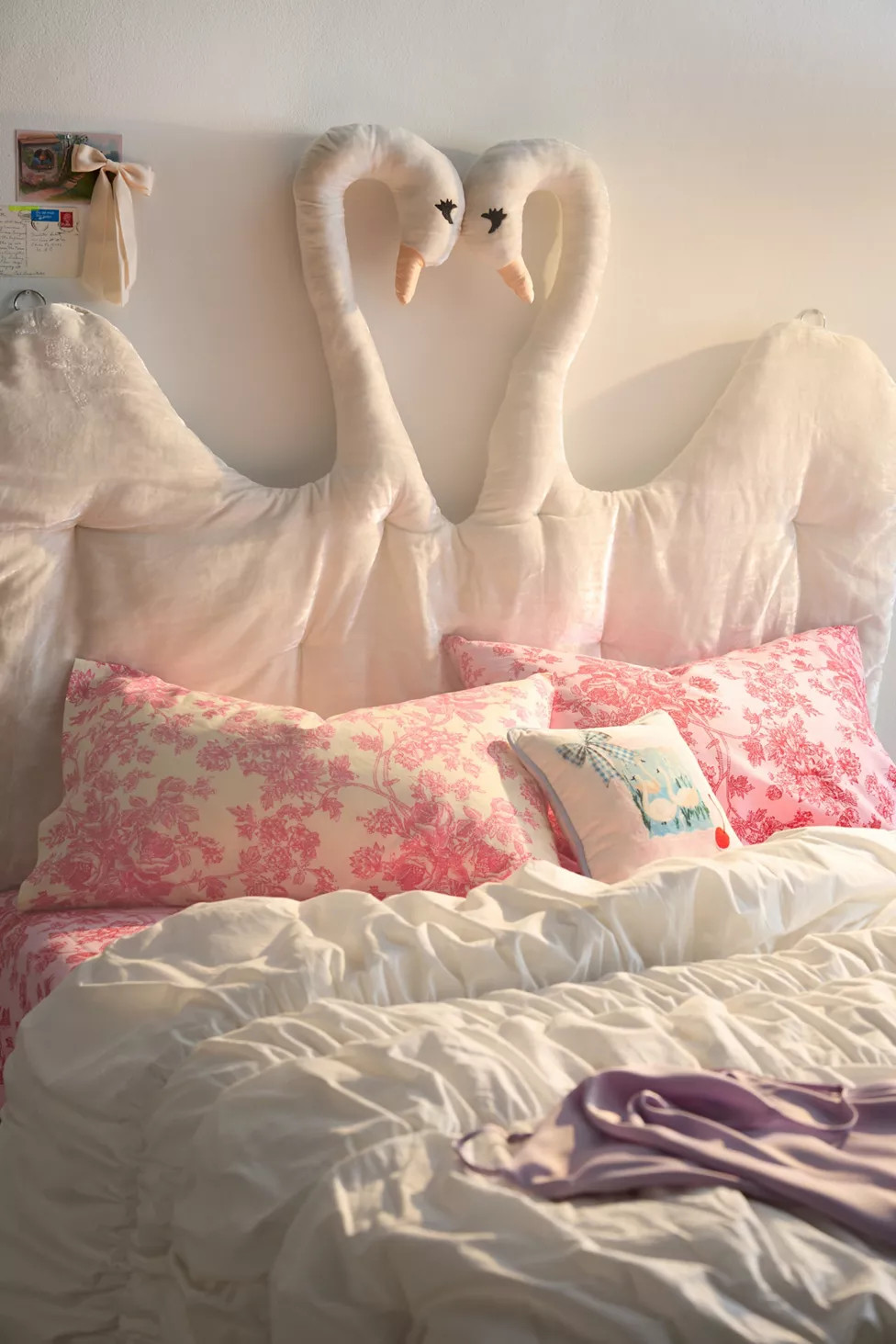 Viola Swan Velvet Floating Headboard | Urban Outfitters (US and RoW)