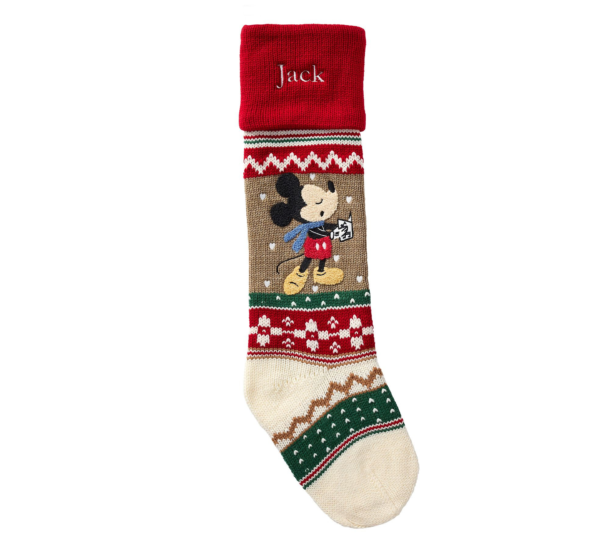 Mickey Classic Fair Isle Christmas Stocking | Pottery Barn Kids