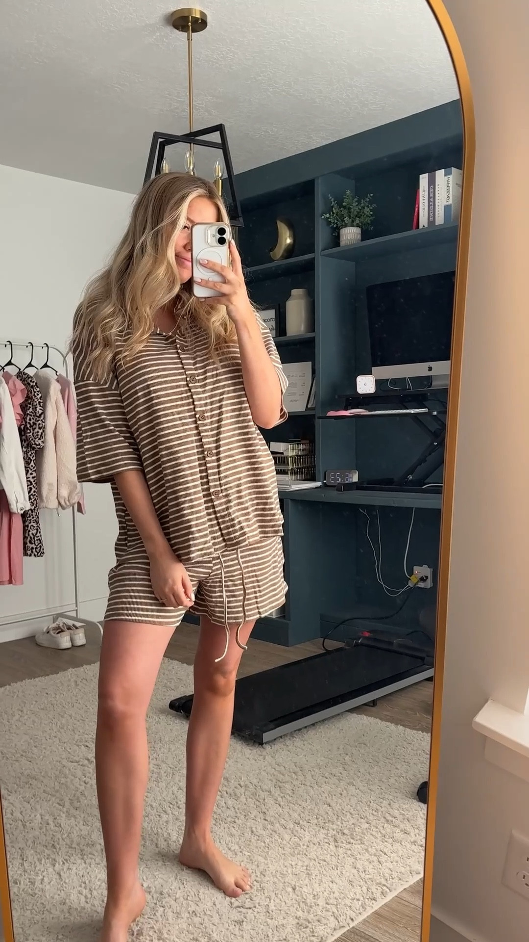 this set makes me feel cute even being so newly postpartum! nursing friendly with working buttons! drawstring waist and pockets in the shorts! I sized up two to an XL for an extra oversized fit

| postpartum | lounge set | nursing friendly | amazon fashion | spring fashion 

#LTKmomlife #LTKootd #LTKBaby