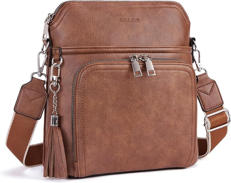 Roulens Crossbody Purse for Women Vegan Leather Medium Crossbody Wallet Bag for Travel Women Shou... | Amazon (US)