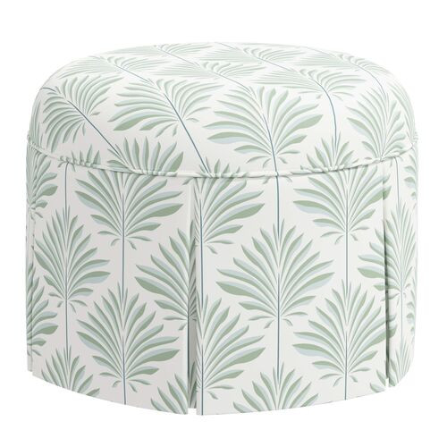 Liza Skirted Ottoman, Cerifera Palm | One Kings Lane