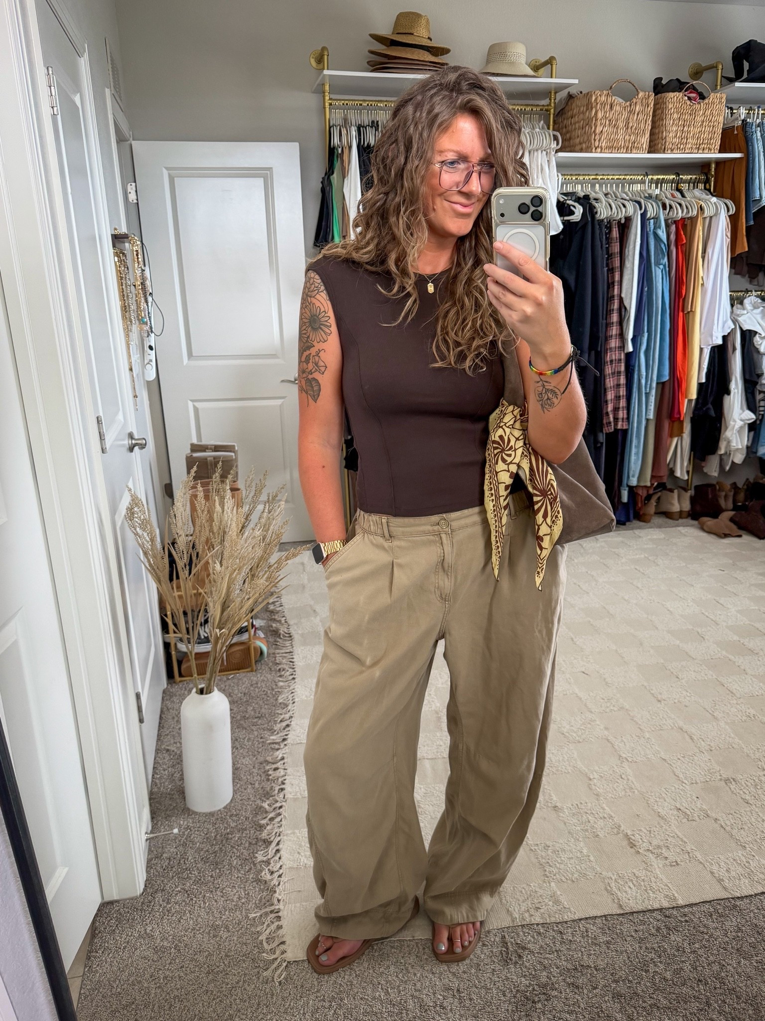 Medium top, large long pants (only available in leopard print now but found several similar in diff colors too!)

#LTKOver40 #LTKTall #LTKootd