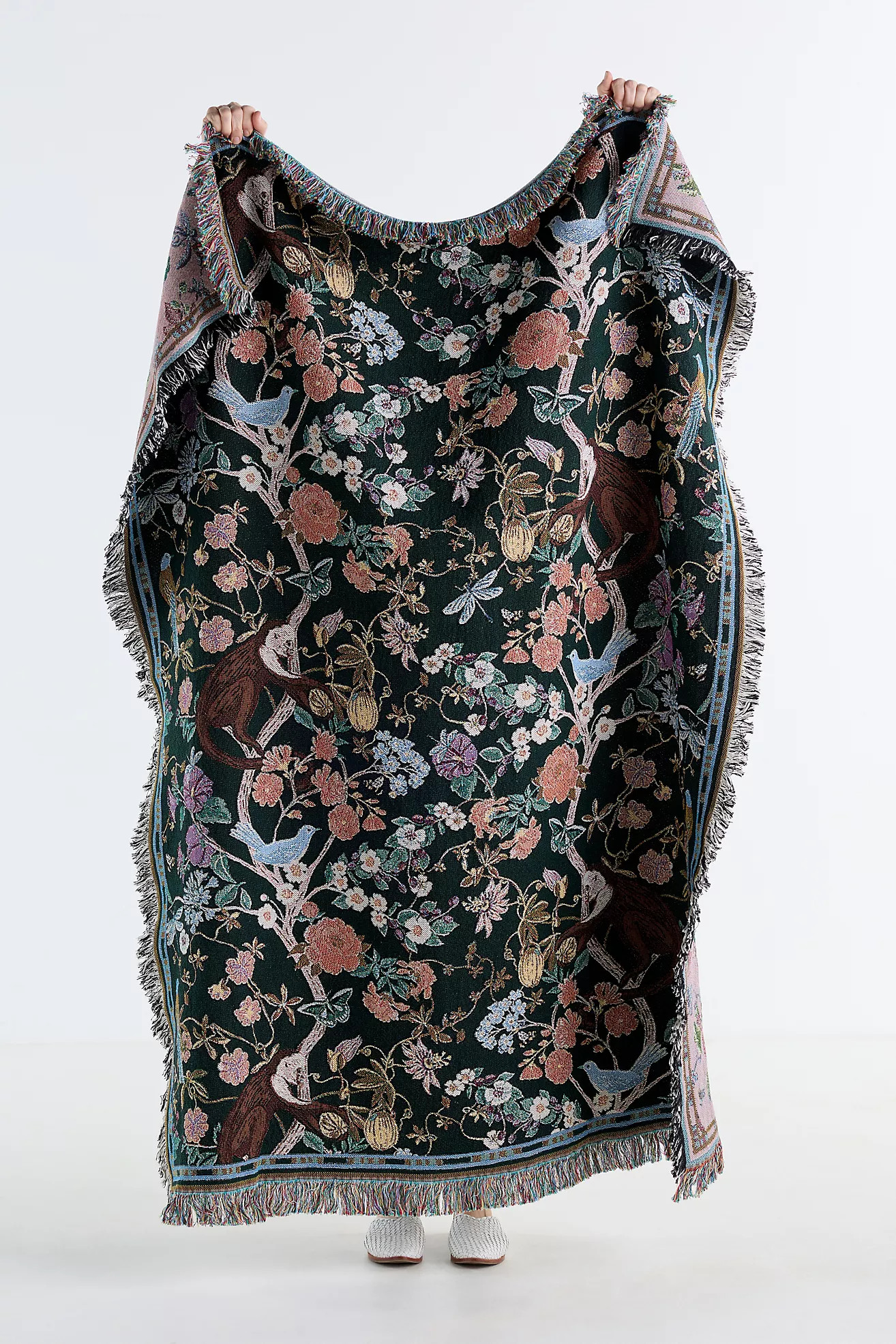 Estella Cotton Woven Throw Blanket | Anthropologie (US)