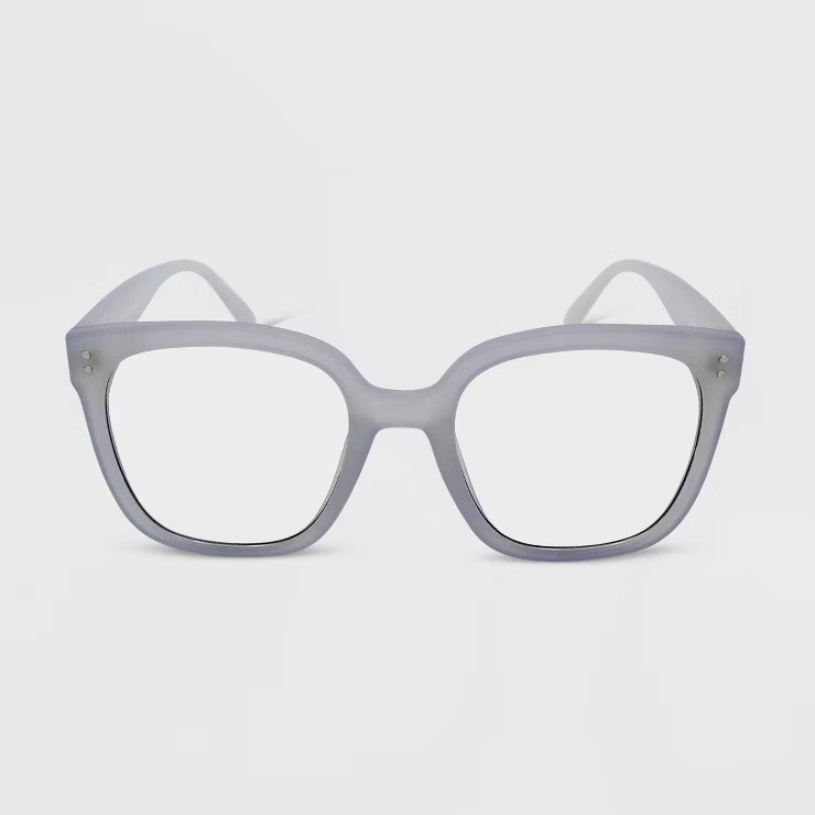Women's Matte Square Blue Light Filtering Glasses - Wild Fable™ Blue | Target