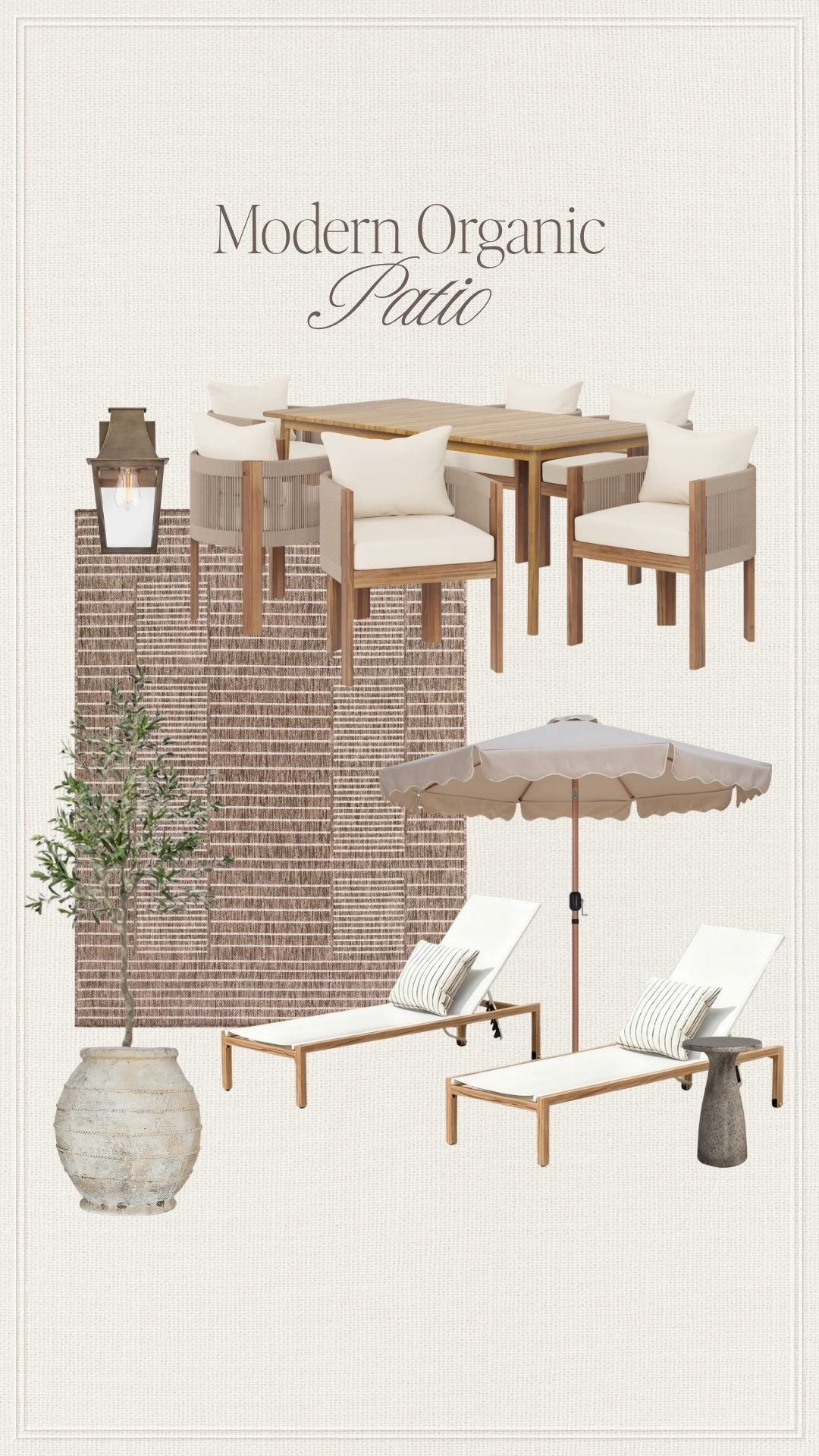 Wayfair patio inspo. ☀️ European modern organic patio finds with warm wood tones, neutral textures and timeless outdoor furniture for a relaxed, elevated backyard or patio space.

#wayfairhome #patiodesign #outdoorliving #modernorganic #neutralhome #backyardinspo #outdoorfurniture #coastalstyle #homedecorfinds #ltkhome 

 

#LTKSeasonal #LTKHome