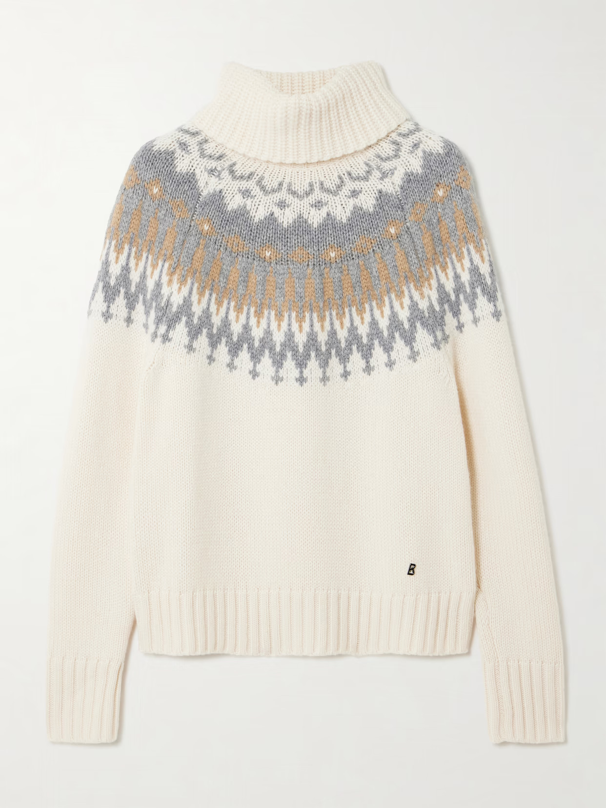 BOGNER - Ingrid Fair Isle Cashmere Turtleneck Sweater - Ivory | NET-A-PORTER (US)