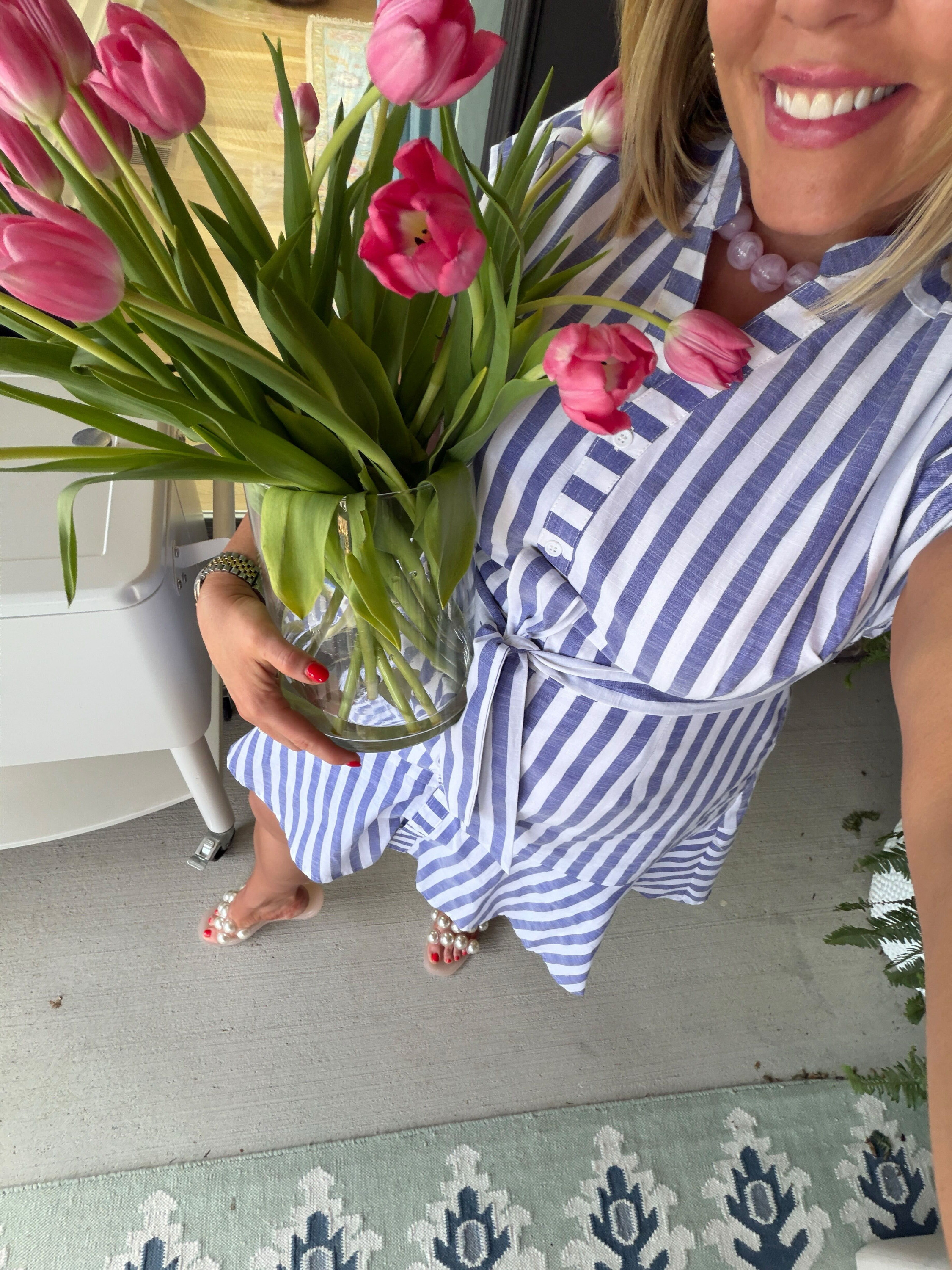 This striped dress is giving all the effortless summer vibes and I’m OBSESSED 💙🤍 

Use code BRITTANY15 for 15% off your purchase! ✨ 

 #LTKdayinmylife #LTKgrwm #LTKootd