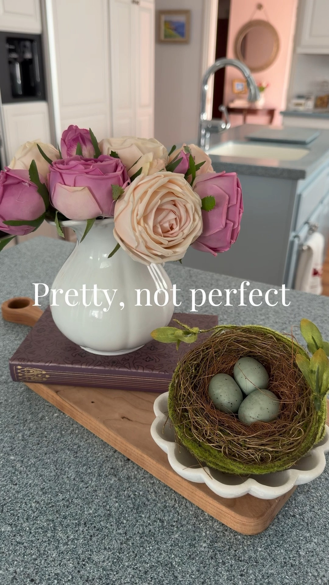 Keeping this one simple.

Just a few pieces — faux florals, a book, and a small decorative nest — nothing overdone, just what works.

 
🏠 I share real-life decor, home finds, and organization for spaces that are pretty, not perfect. 💫
 

#LTKHome