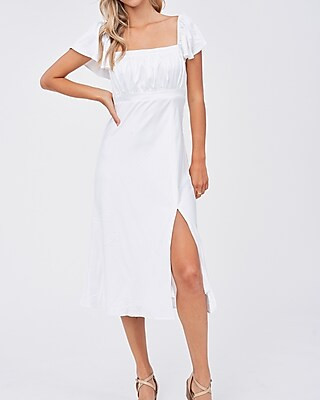Emory Park Square Neck Short Sleeve Midi Dress | Express