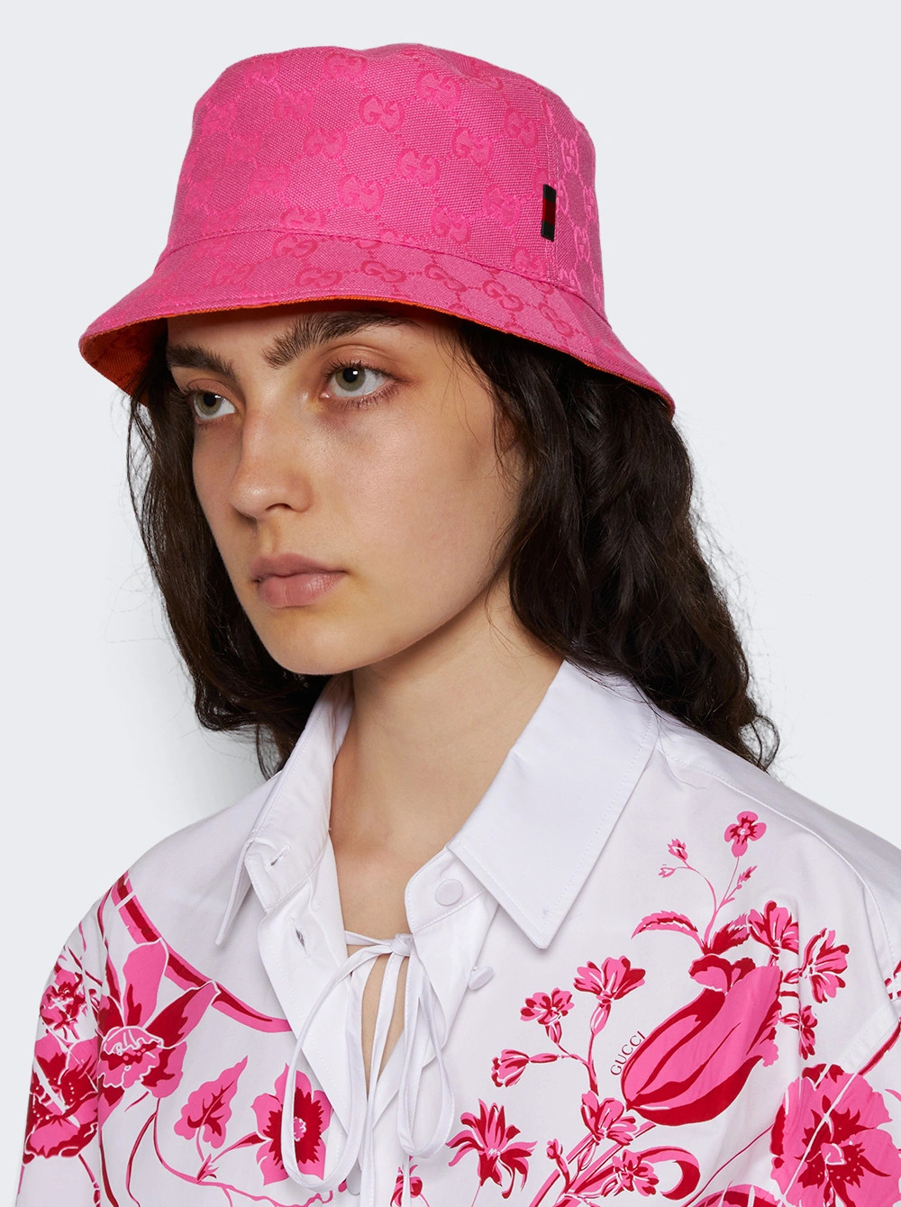 Gg Canvas Reversible Bucket Hat | The Webster