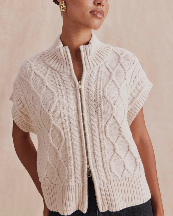 Splendid x @Cellajaneblog Cable Knit Vest | Splendid
