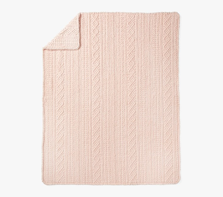 Carved Cable Sherpa Bed Blanket | Pottery Barn Kids