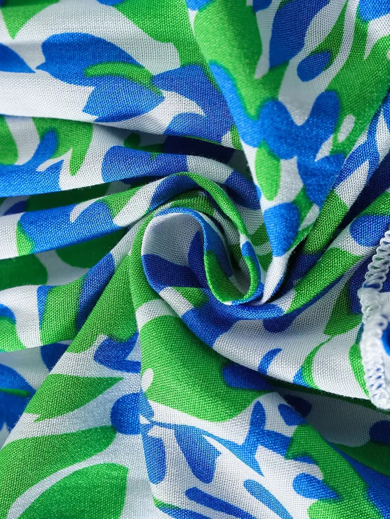 Ruffle Sleeve Smocked Dress Cute Tropical Girls Holiday - Temu | Temu Affiliate Program