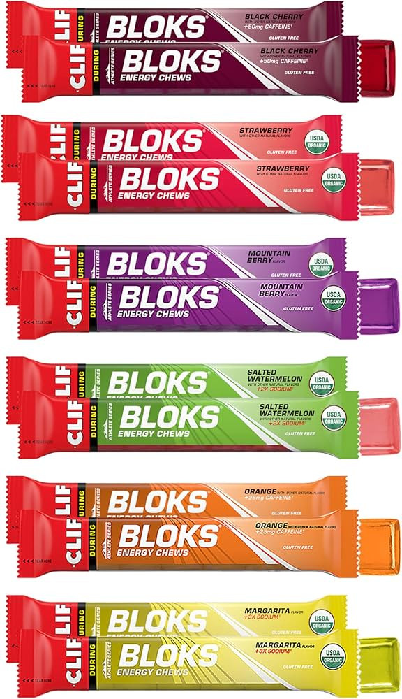 CLIF BLOKS - Energy Chews - Variety Pack - Non-GMO - Plant Based - Fast Fuel for Cycling and Runn... | Amazon (US)
