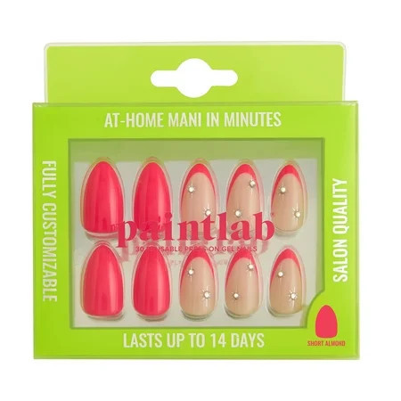 PaintLab Short Almond Press on False Nails 3D Celestial Pink 30 Count | Walmart (US)