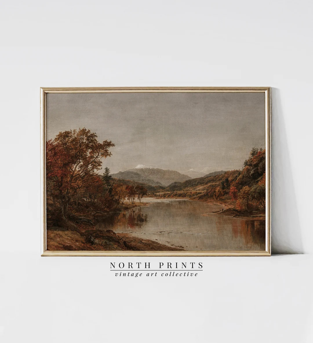 Autumn Landscape Oil Painting | Vintage Rustic Country Decor Digital Art PRINTABLE North Prints |... | Etsy (US)