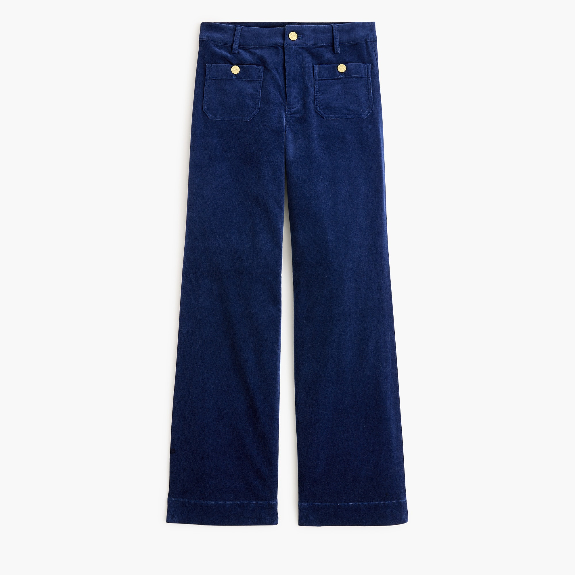 Tall corduroy Lizzie sailor high-rise patch-pocket wide-leg pant | J.Crew Factory