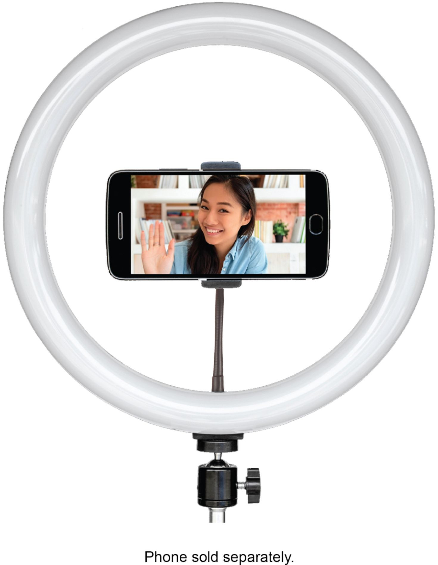 Sunpak - 12"" Bicolor LED Ring Light Kit - Black | Best Buy U.S.