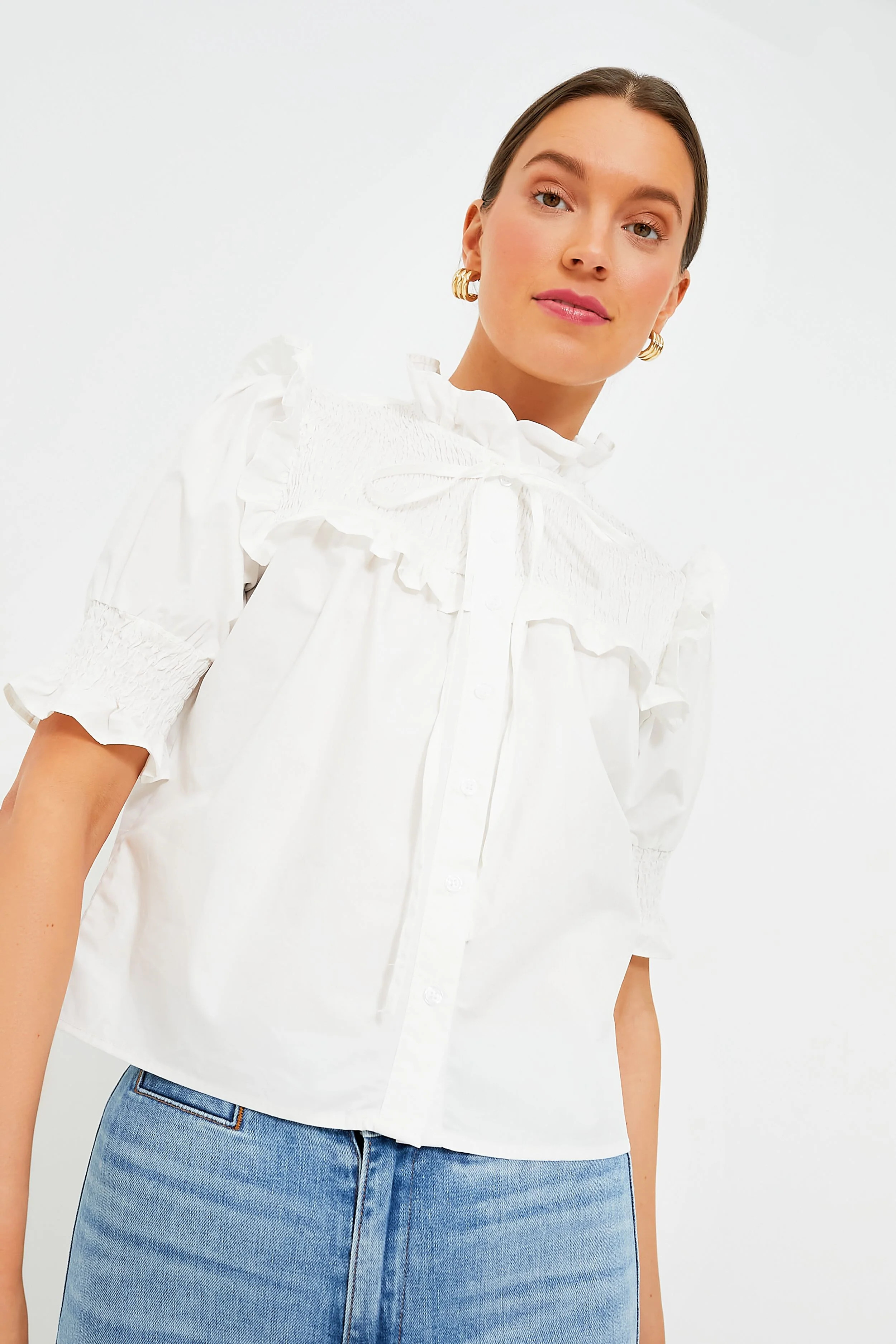 White Nicolette Shirt | Tuckernuck (US)