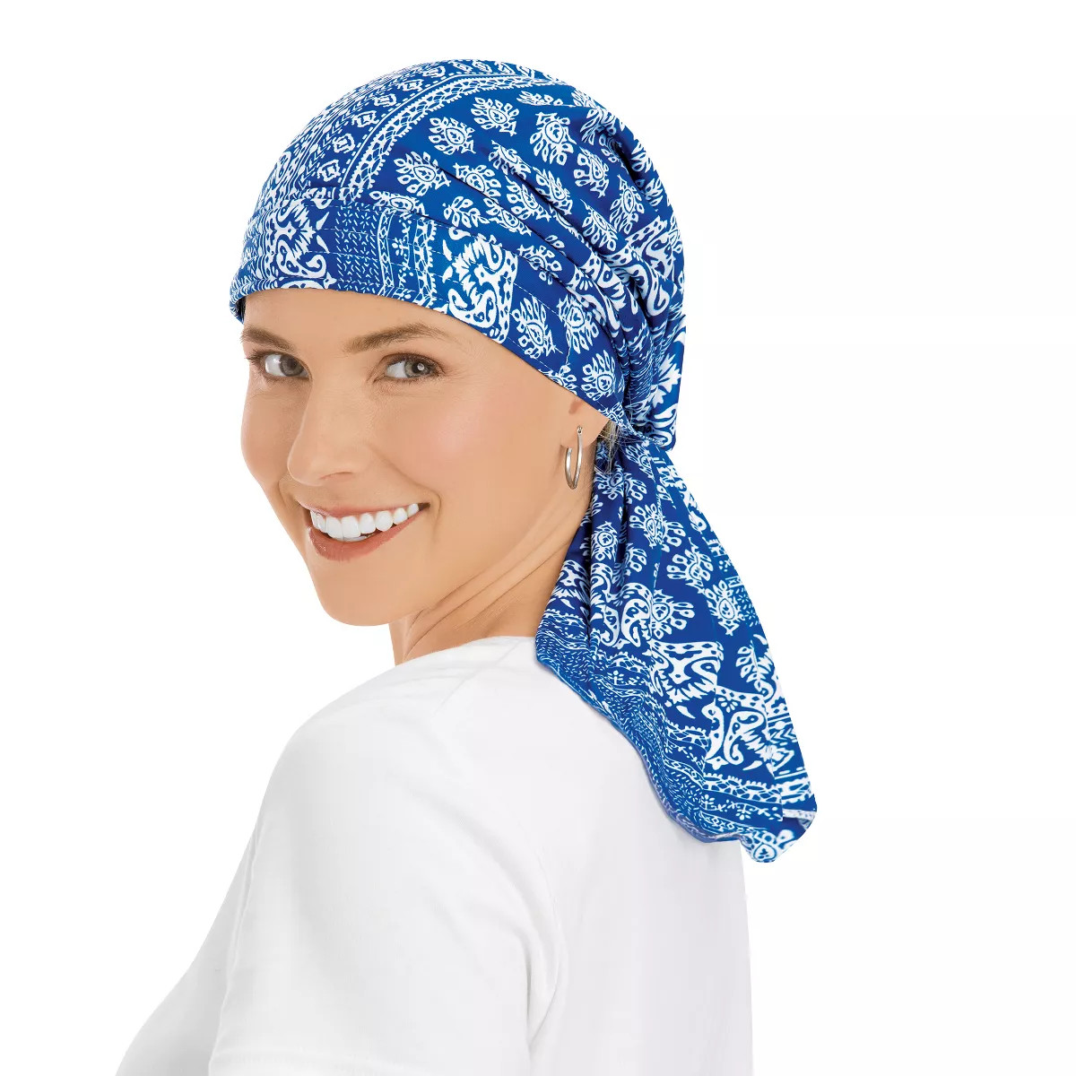 Collections Etc Pre-Tied Silky Soft Bandana Print Head Wrap | Target