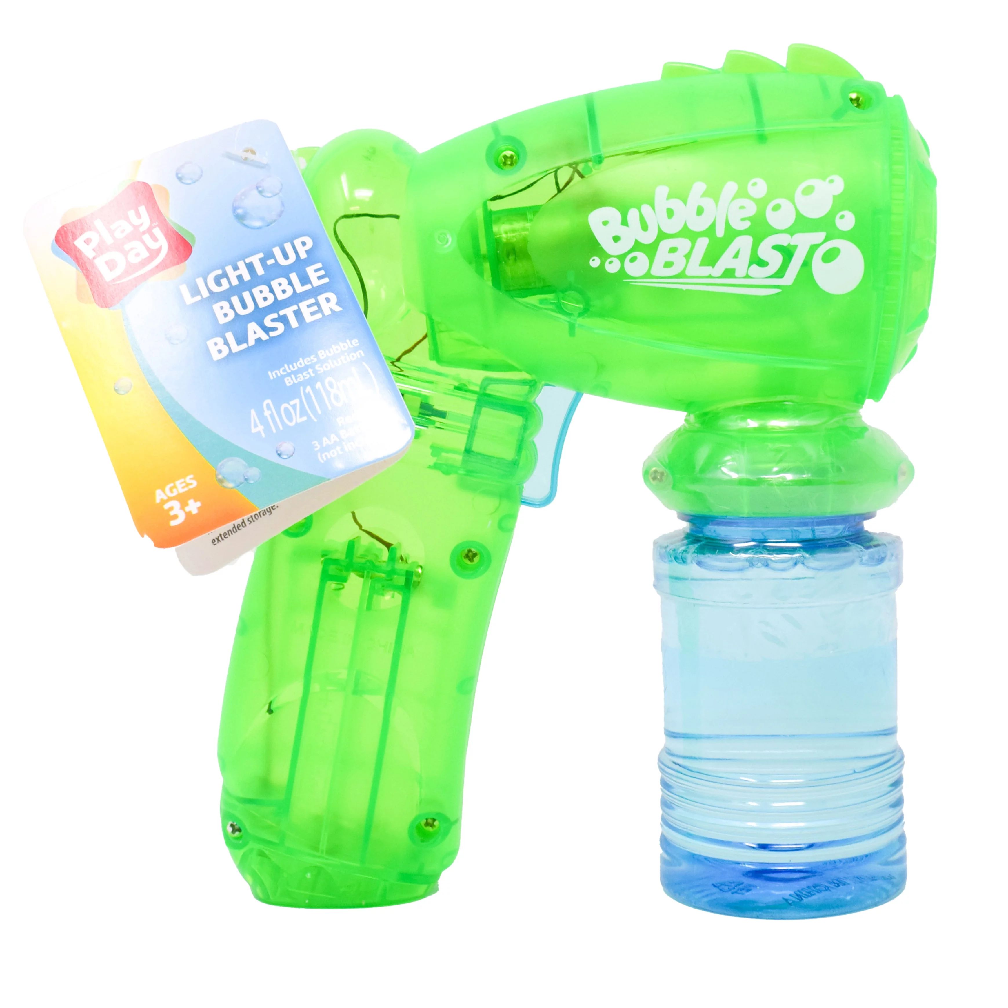 Play Day Light Up Bubble Blaster, Includes Bubble Solution | Walmart (US)