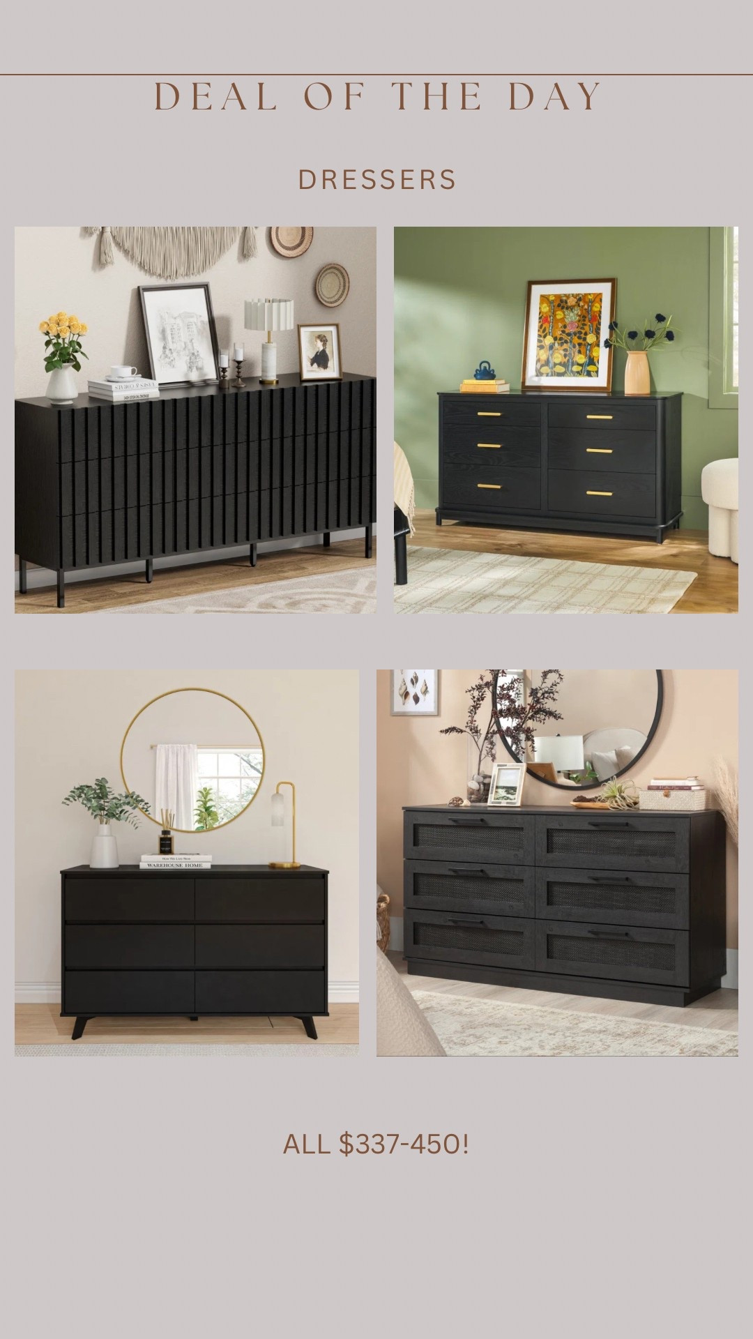Best priced & reviewed black dressers on sale for way day! All under $450 😍😱🙌🏻

#LTKHome #LTKStyleTip #LTKSaleAlert