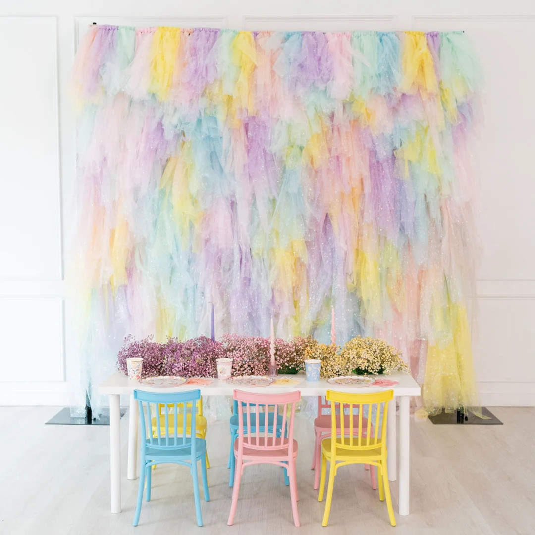 Candy Heart Fringe Backdrop Pastel Rainbow/little Pony/easter Party Backdrop/heart Candy Party Ba... | Etsy (US)