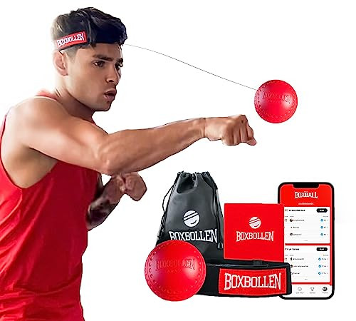 Boxbollen Original with App, Used by Celebrities - MMA Gear Boxing Ball - Boxing Reflex Ball with Adjustable Strap - Interactive The Boxball App Integration - Stocking Stuffer Ideas - 1 Pack | Amazon (US)