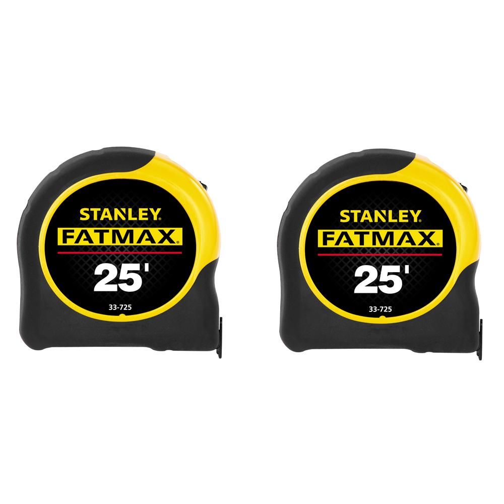 Stanley 25 ft. FATMAX Tape Measure (2-Pack)-FMHT81023D - The Home Depot | The Home Depot