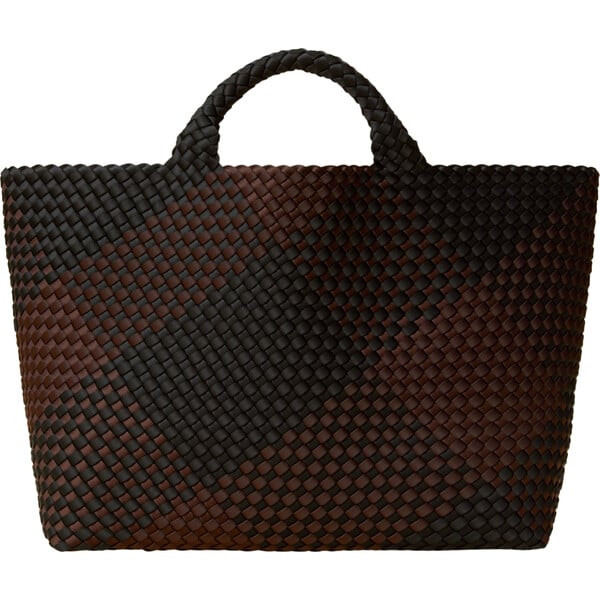 Women's St. Barths Large Handwoven Tote Plaid, Siena - OS | Maisonette
