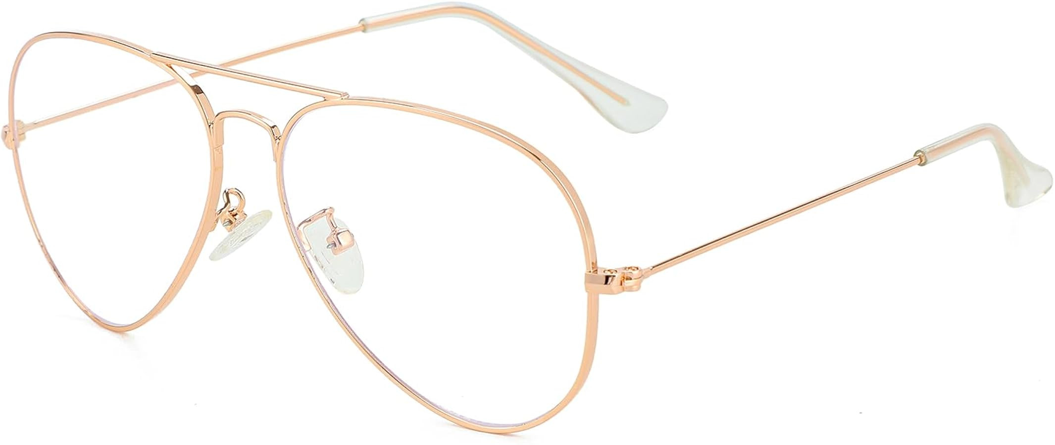 Gleyemor Blue Light Aviator Glasses for Women Men, Metal Frame Anti Blue Light Lens Computer Glas... | Amazon (US)