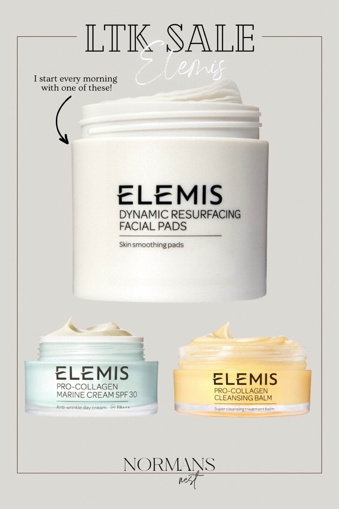 25% off my favorite resurfacing pads and everything else at Elemis! i use one of these every morning instead of cleansing and it’s worked wonders for my skin.

#LTKbeauty #LTKSale #LTKsalealert