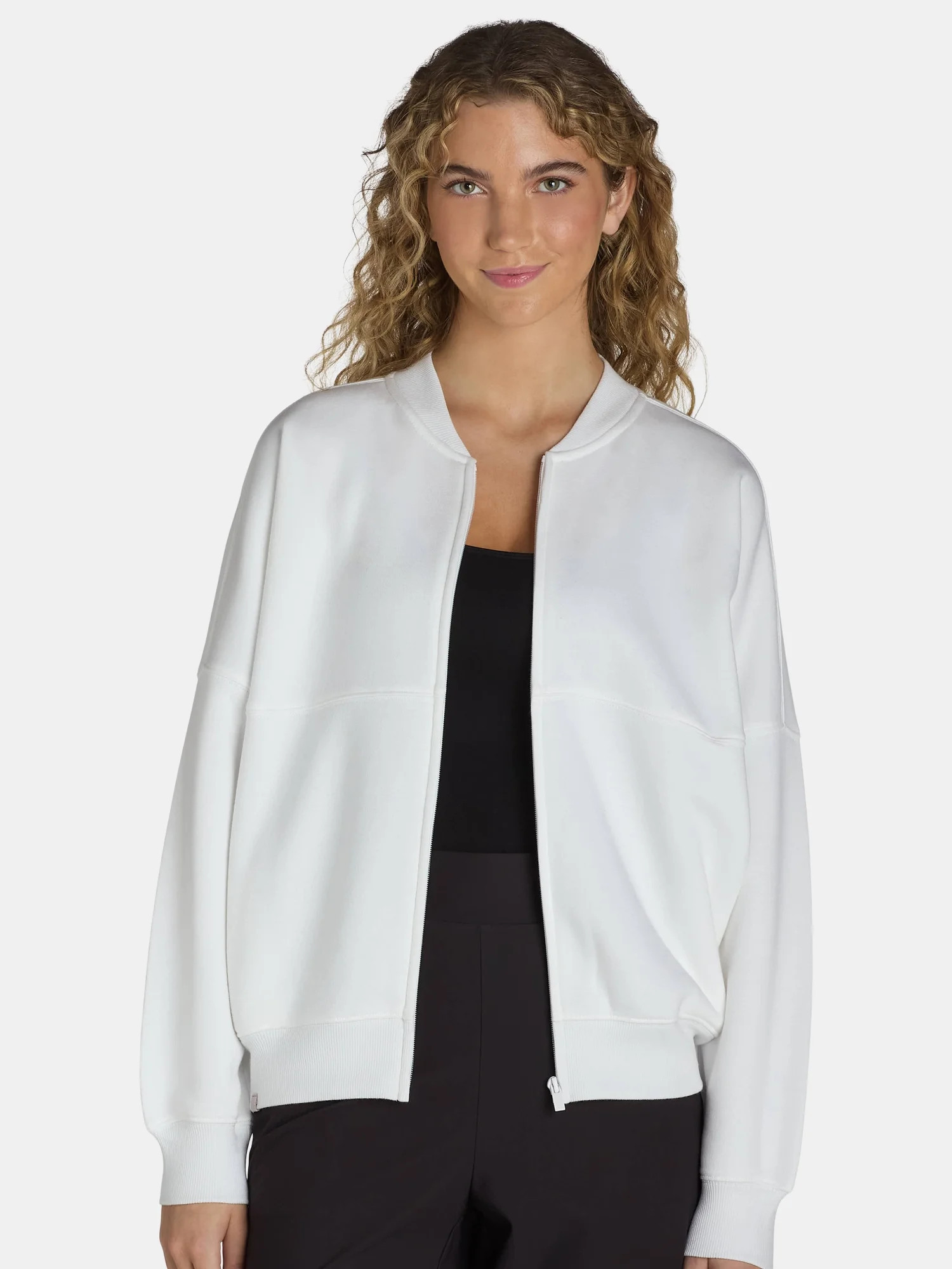 Avia Women's Fleece Bomber Zip-Up Sweatshirt, Sizes XS-XXXL | Walmart (US)