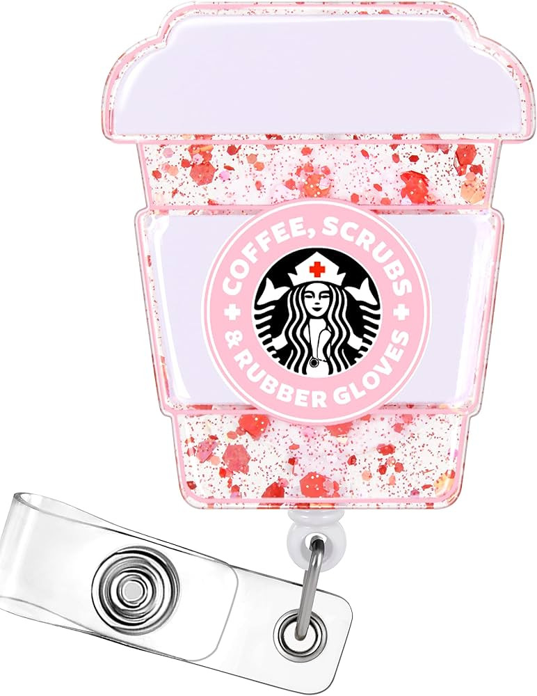 Plifal Badge Reel Holder Retractable with ID Clip for Nurse Nursing Name Tag Card Cute Nursing St... | Amazon (US)